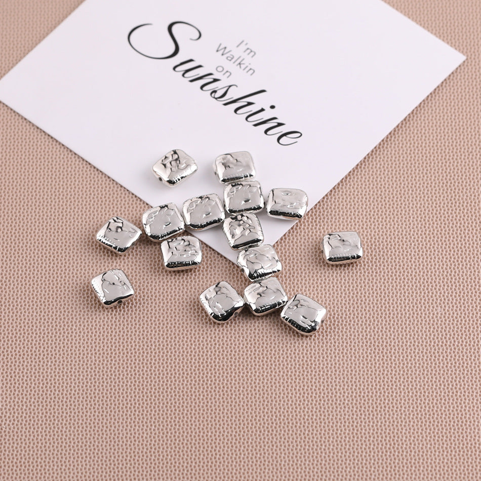 Silver Tone Irregular Shape CCB Plastic Beads 200pcs 24