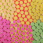 Flat Clay Beads 10mm Colorful Grapefruit Polymer 100pcs 2