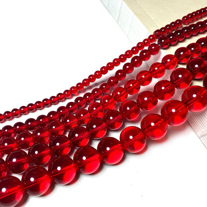 Colored Transparent Round Glass Beads 12mm Assorted Colors 31pcs 9