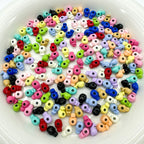 Whale Metal Beads 8mm Baking Painted Colorful 50pcs 6