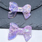Plating Crackle Butterfly Bow Acrylic Beads 22x32mm Translucent Pastel 100pcs