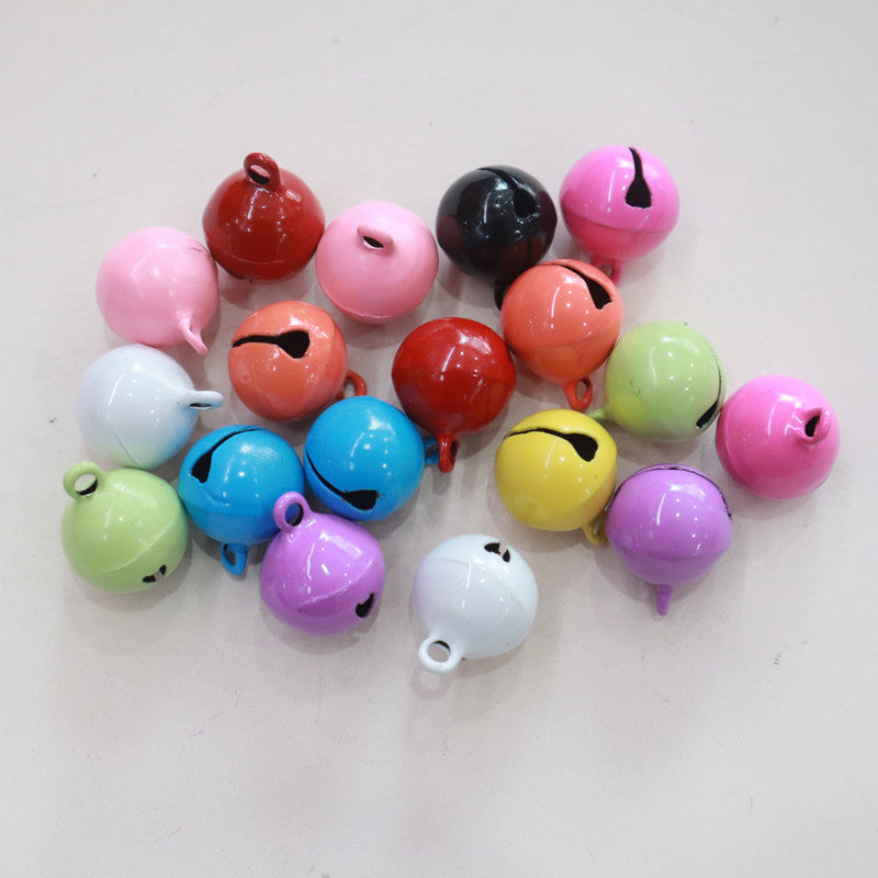 Painted Iron Jingle Bells 14mm Colorful Craft Keychain Accessories 100pcs 4
