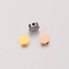 Stainless Steel Disc Metal Beads 8mm Polished Mirror Surface 10pcs