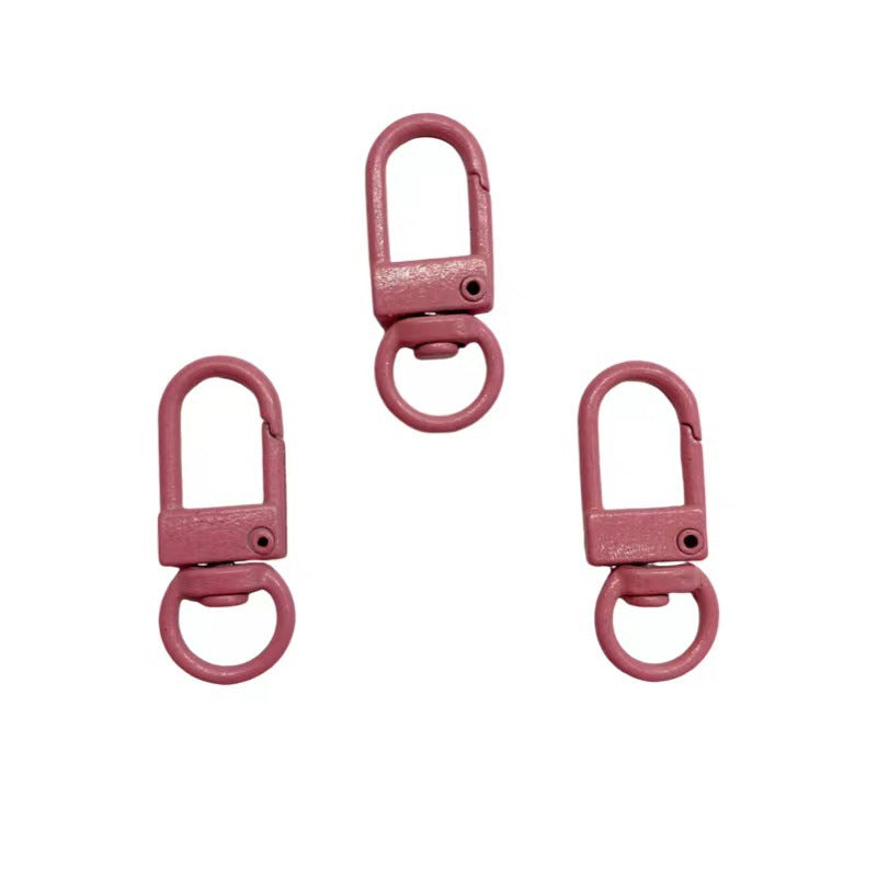 Colorful Zinc Alloy Keychain Hooks 33mm Baking Painted 50pcs 17