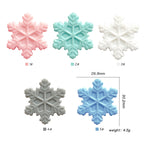 Silicone Focal Beads Snowflake Pastel Colors 20pcs