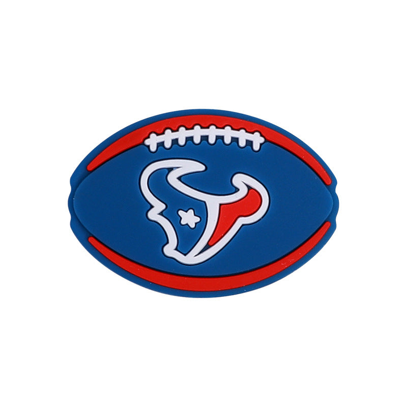 Silicone Focal Beads NFL Football Helmets and Logos 20pcs 13