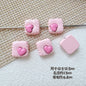 Tulip Square Heart Metal Beads 12mm Glossy Enamel Alloy 10pcs 10