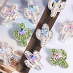 Rhinestone Encrusted Cactus Rhinestone Beads 23mm Alloy 2pcs 3