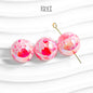 Milk Colored Marbled Resin Beads 16mm Glossy Round 20pcs 10