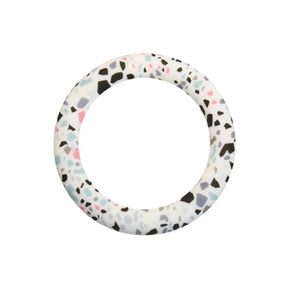 65mm Printed Silicone Rings Floral and Geometric Designs