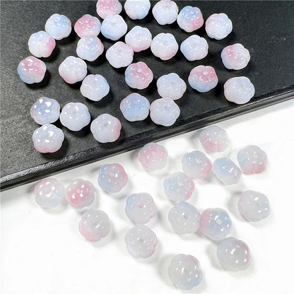 Czech Glass Beads Pumpkin 8mm x 6mm Green Jade Color 50pcs 16