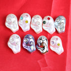 Irregular Acrylic Beads ABS Plastic Imitation Pearl Rhinestone 10pcs 2