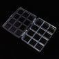 Plastic Organizer Boxes 12 Grids Clear Portable 2pcs 11cm