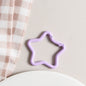 Zinc Alloy Star Trigger Spring Key Rings 41mm Baking Painted 6pcs 16