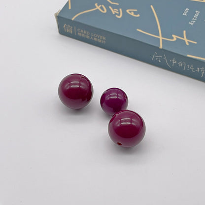 Opaque Bubblegum Beads 20mm Solid Color Glossy Mixed 113pcs 32