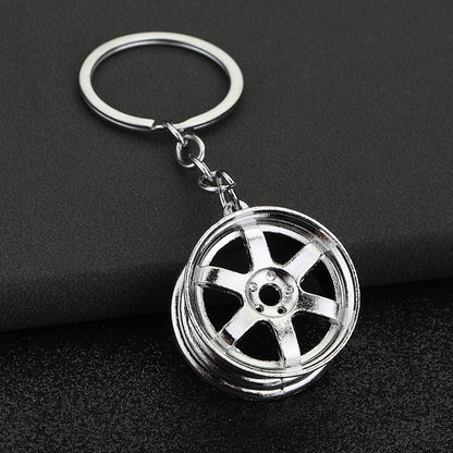 Metal Automobile Wheel Keychain Zinc Alloy Car Culture Style 3