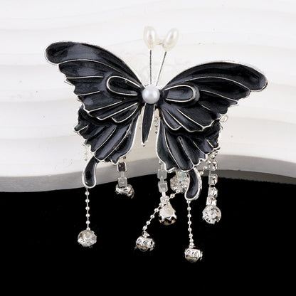 Butterfly Metal Beads 64mm Chunky Tassel Enamel Alloy 3pcs 11