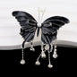 Butterfly Metal Beads 64mm Chunky Tassel Enamel Alloy 3pcs 11