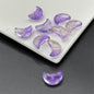 Moon Crescent Transparent Glass Beads 9x14mm Pastel Mixed 100pcs 10