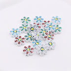 Snowflake Metal Beads 15mm Baking Painted Color Glitter 10pcs 4