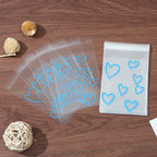 Self Adhesive OPP Bags Hollow Heart Pattern 8x10cm 200pcs 2