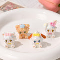 Plating Cat Resin Beads 27mm Colorful Suspender Trousers 10pcs