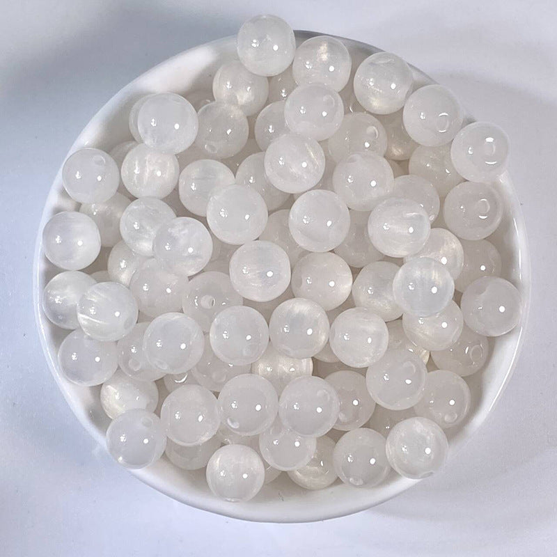 Gilding Gradient Resin Beads 8mm Round Shimmer 100pcs 8