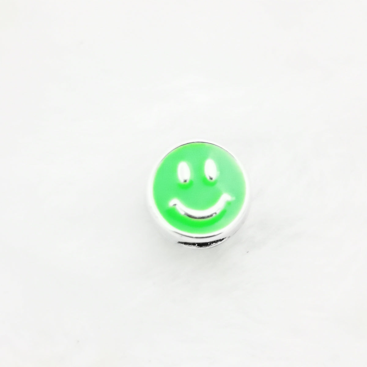 Smiling Face Enamel CCB Plastic Beads 10x8mm Colorful Mixed 50pcs 6