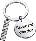 Stainless Steel Piano Keyboard Keychain Black and White Charm 5