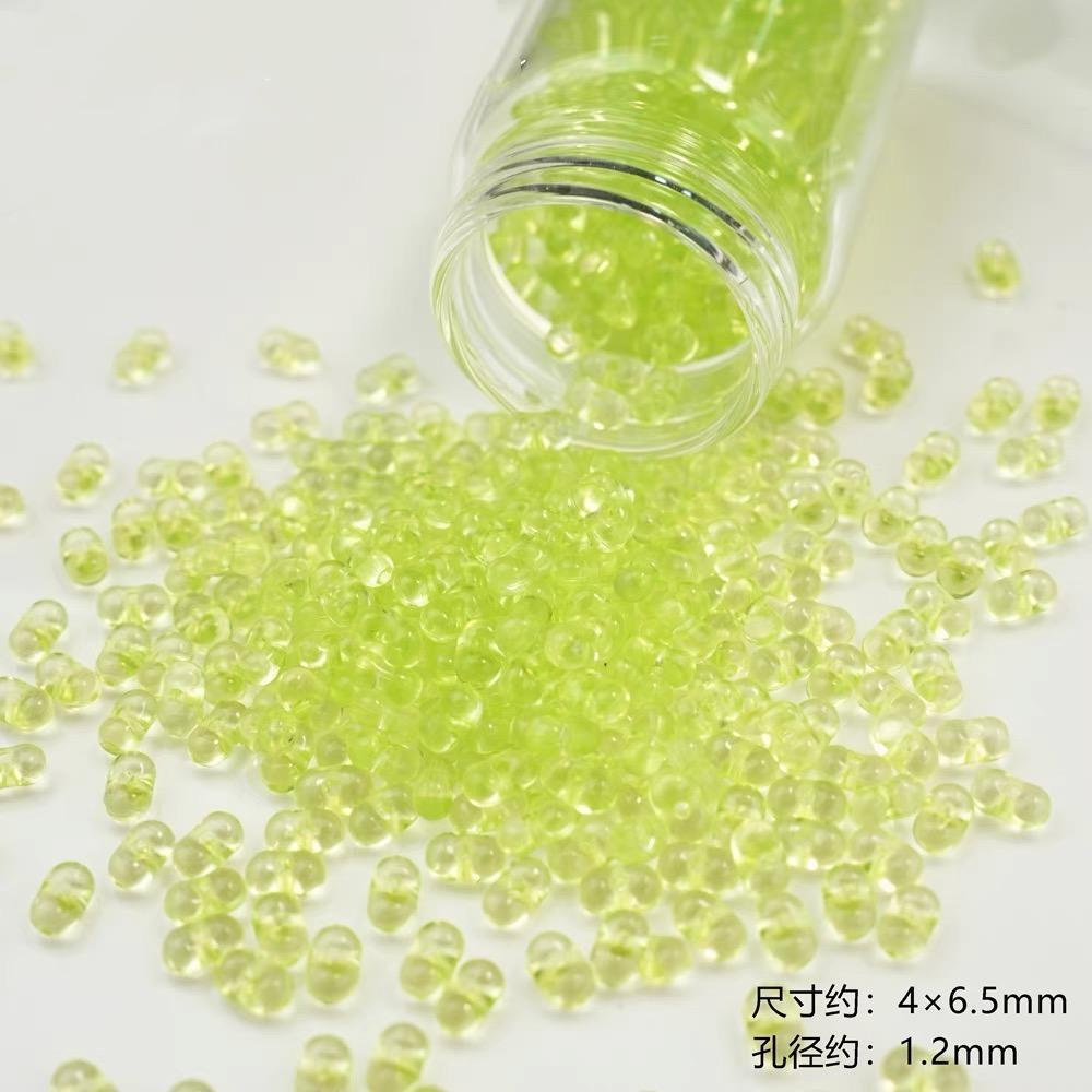 Clear Peanut Shaped Acrylic Beads 4x6.5mm Candy Series 200pcs 10