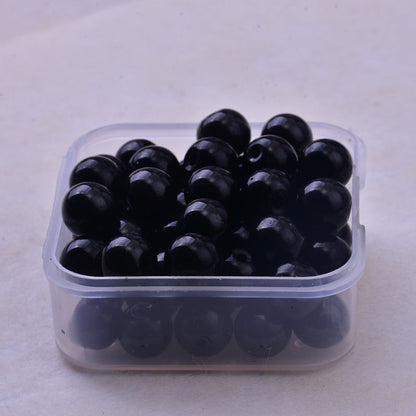 Transparent Round Glass Beads 8mm Glossy Mixed Colors 50pcs 7