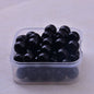 Transparent Round Glass Beads 8mm Glossy Mixed Colors 50pcs 7