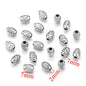Stainless Steel Oval Blade Grain Metal Beads 5/7mm Gold Tone 10pcs 8