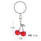 Pearl Cherry Keychain Metal Zinc Alloy Black and Red Options 7