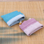 Cotton Linen Drawstring Bags Colorful Lotus Print 8x10-12x15cm 2pcs 3