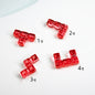 Clear Terris Block Acrylic Beads 20mm Translucent Geometric 50pcs 8