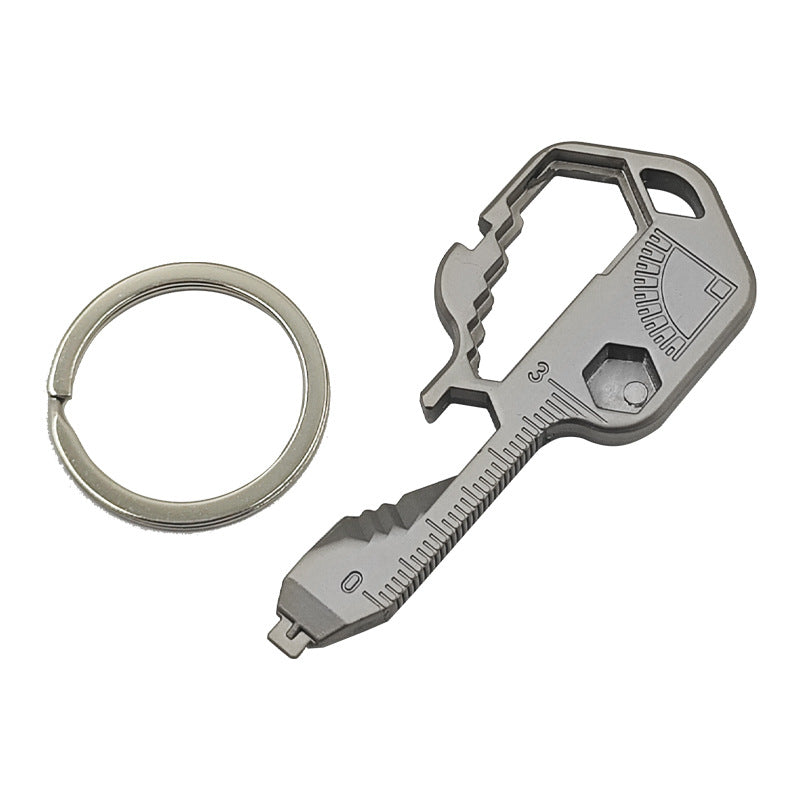 Multifunctional Stainless Steel Tool Keychain 70mm 2pcs 6
