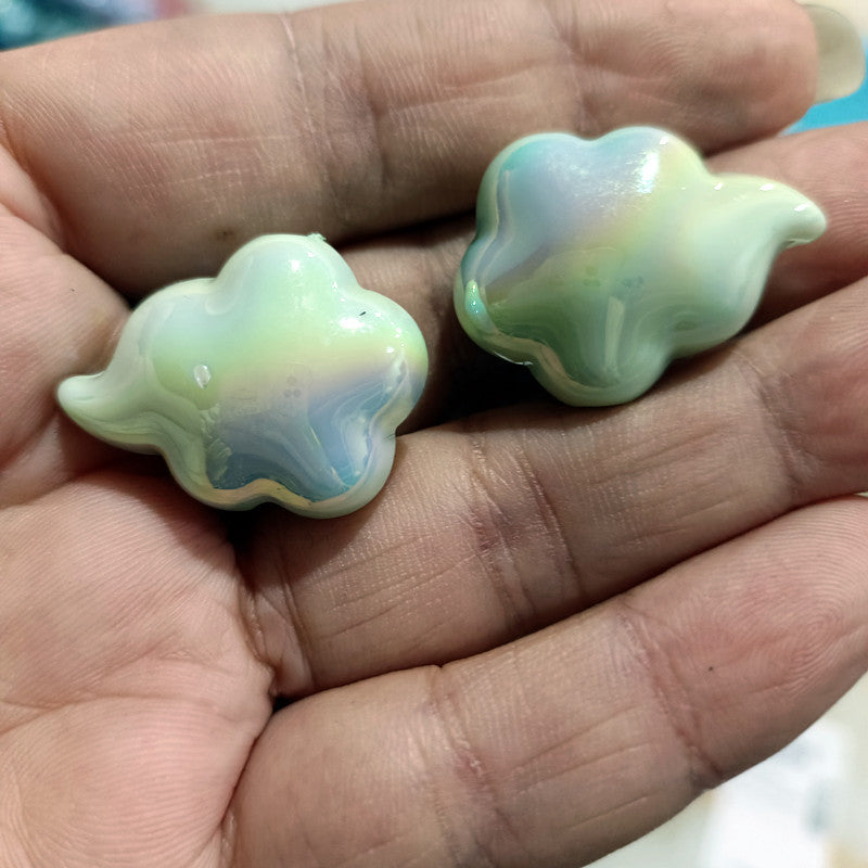 UV Plating Cloud Acrylic Beads 20mm 28mm Colorful Pastel 100pcs 8