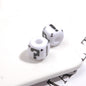 Painted Square Acrylic Beads 11mm Large Hole Question Mark 50pcs 8