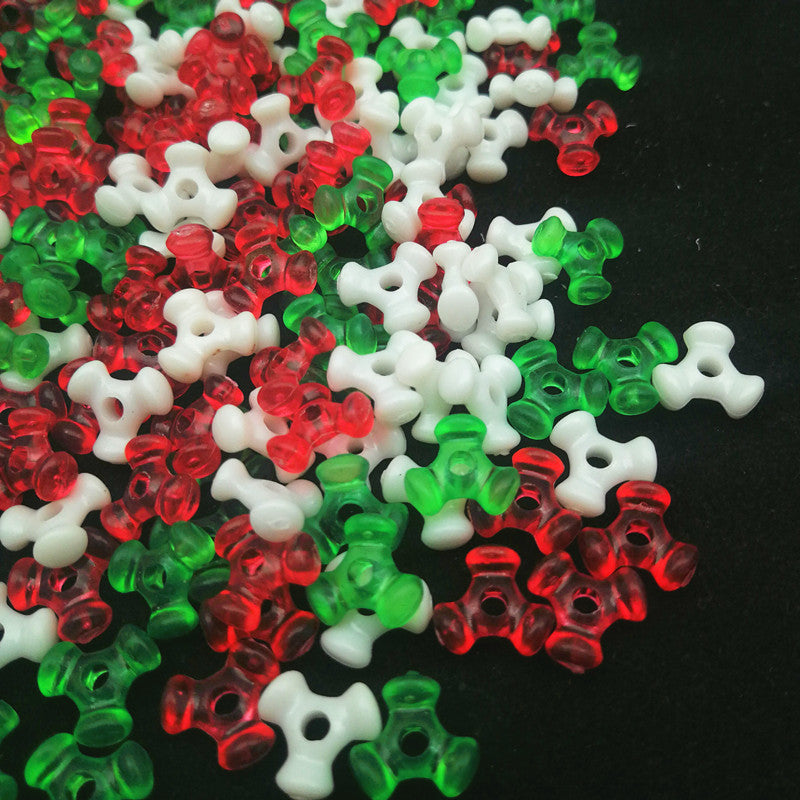 Trident Acrylic Beads 10mm Plastic Spacer Mixed Colors 400pcs 2
