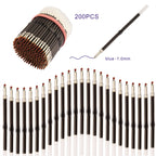 Beadable Pen Refills Gel and Ballpoint Black Blue Red 200pcs 5
