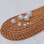 Pearl Round Glass Beads 3-16mm Imitation Ivory Smooth 50pcs 4