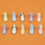 Plating 3D Sneaker Resin Beads 18mm Glossy Pastel Colors 10pcs 4