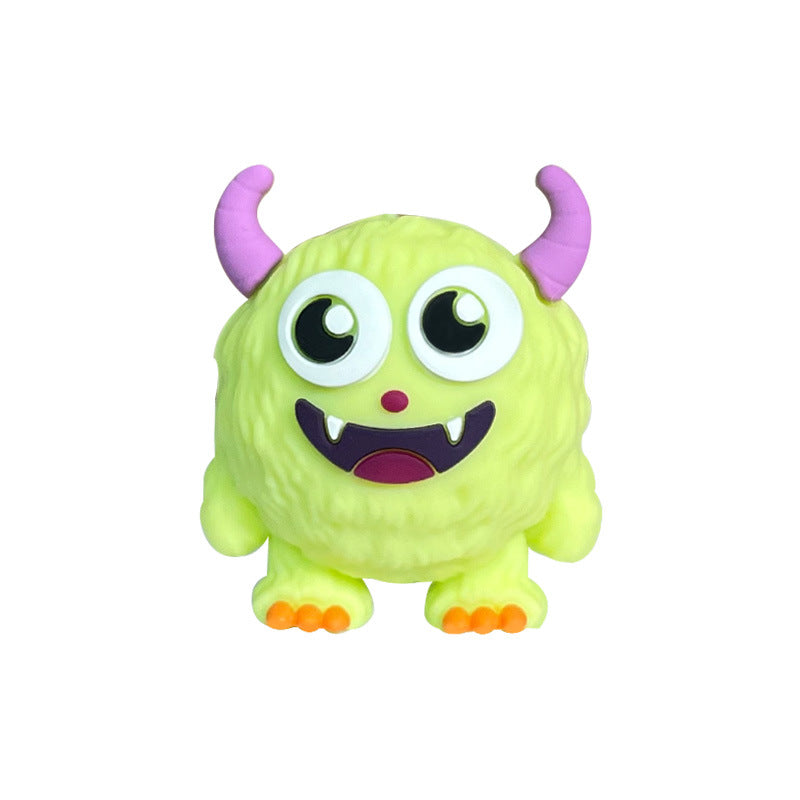Silicone 3D Focal Beads Monster Googly Eyes Fuzzy Texture 20pcs 7