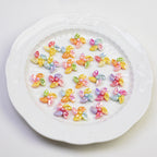 Plating Mini Windmill Resin Beads 14mm Colorful Glossy 20pcs 3