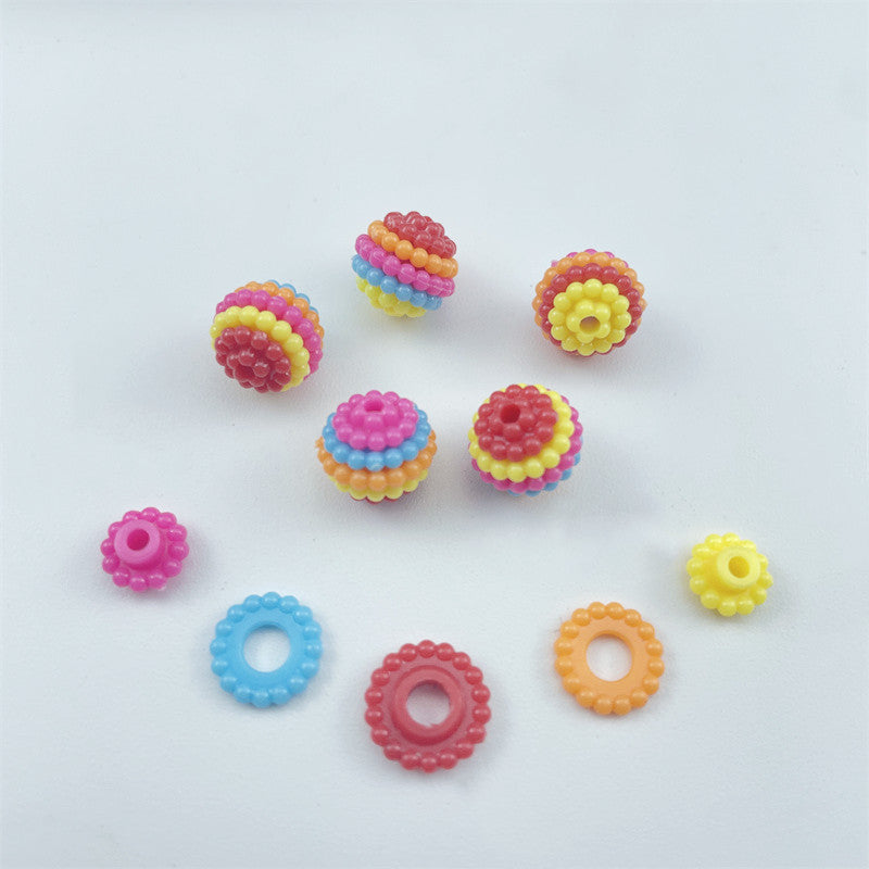 Colorful Waxberry Acrylic Beads 12-14mm ABS Plastic 100pcs 4