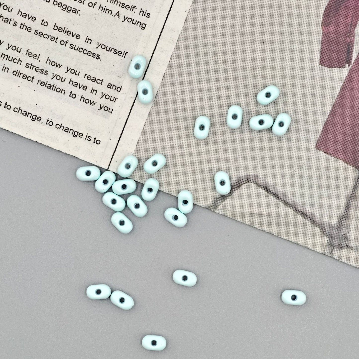 Alloy Peanut Spacer Beads 6mm Baking Painted 40pcs 9