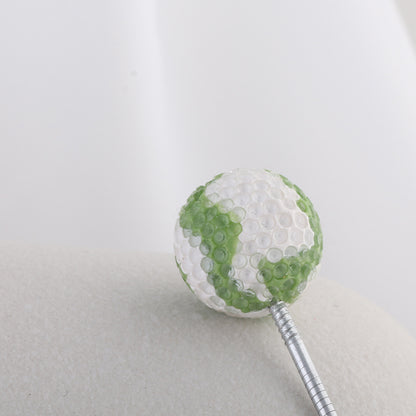 Rhinestone Round Clay Beads 16mm Golf Pattern Bubblegum 10pcs 12