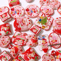 Strawberry Shortcake Acrylic Flat Beads Mixed Colors 50pcs