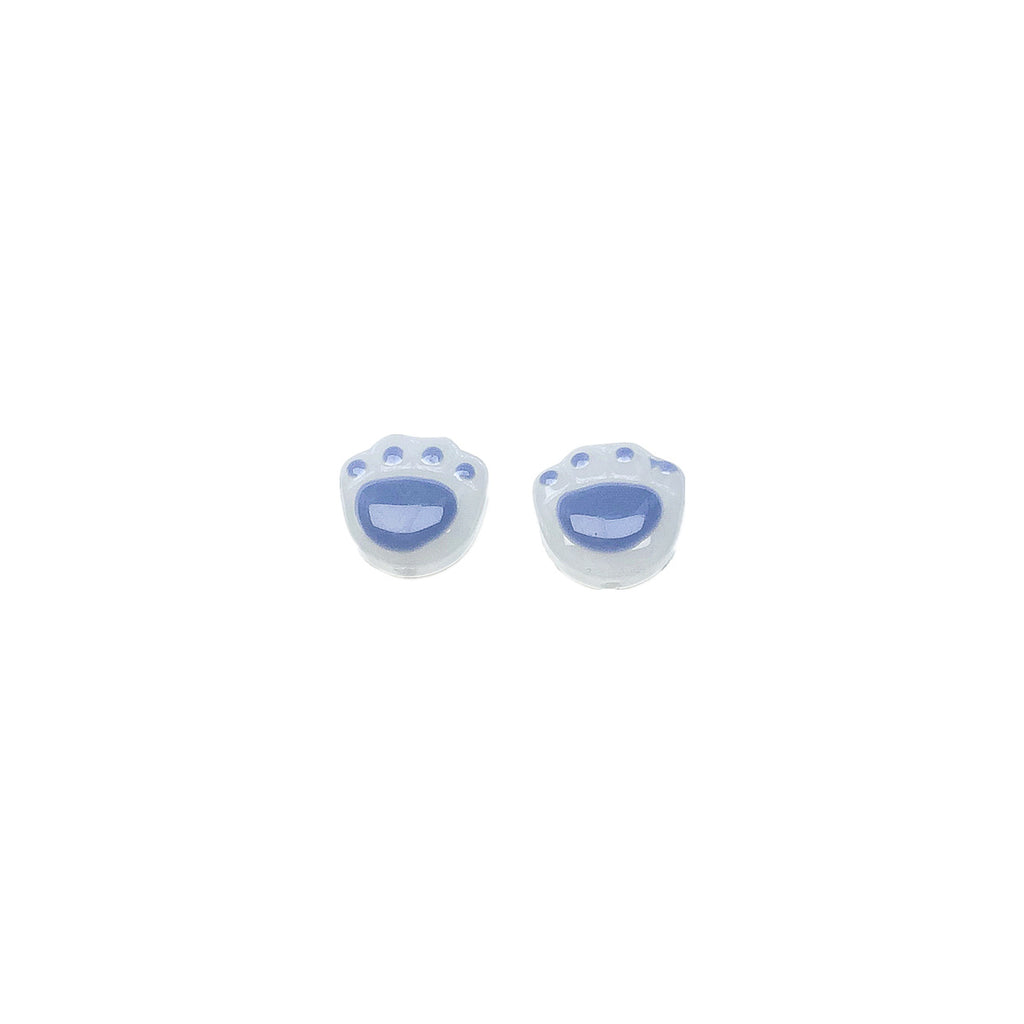 Lampwork Glass Beads Cat Claw 12mm Glossy White Paws 20pcs 4